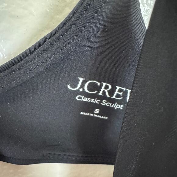 J.Crew Classic Sculpt Lana Bikini Top WMN S Black V-Neck Removable Pads Swimwear - Picture 4 of 9